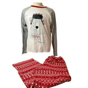Wondershop pajama set Papa Bear  christmas size large